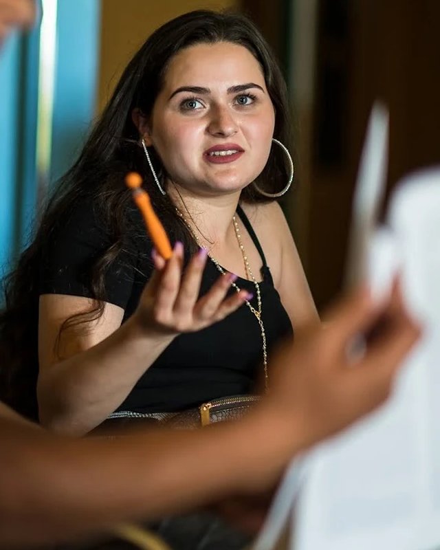 Kristýna Dunová při diskusi